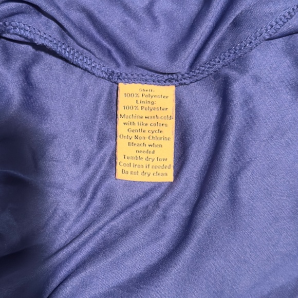 Royal Blue Tiered Peplum Sleeveless Dressy Blouse Top Juicy Couture Large - Picture 7 of 8